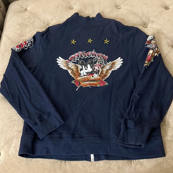 Disneyland Walt Disney Mickey Mouse navy sweatshirt L - Picture 2 of 10